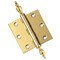 Embassy 3 x 3 Solid Brass Hinge, Polished Brass Finish with Urn Tips 3030US3U-1 - alternate 1